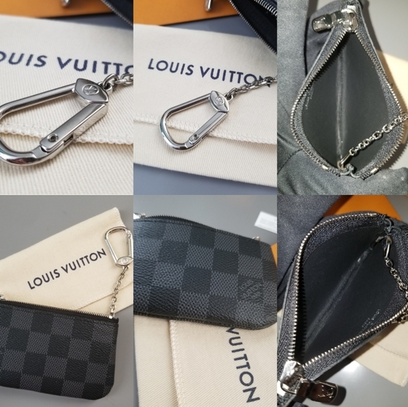 LOUIS VUITTON Key pouch cleft Graphite print/ BRAND NEW - Picture 8 of 16